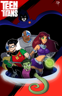 chillguydraws: chillguydraws:   TRUTH, JUSTICE, AND THE LAST SLICE OF PIZZA  I’ll never hate that cheesy saying.  Finally got something done for my favorite superhero group, the Teen Titans, for my *eventual prints* sets.  I’m really proud of how