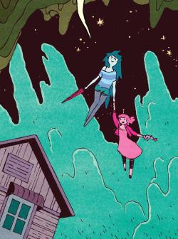 ilosttrackofmymoralcode:  Marceline and Princess Bubblegum in Axe Before Taking Adventure Time #40 