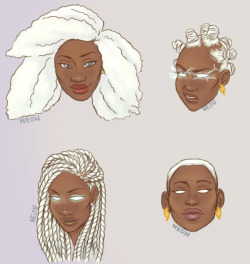 ofneondreams:   “I like my baby hair with baby hair and afro”   I’ve always wanted to see Storm with kinkier hair texture. How cool would it be to see the most iconic black female super hero stuntin’ with protective hairstyles?  Imagine her hair