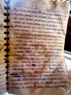 I was going through old journals and found this poem and laughed a bunch. When I was 15 through 17, I use to perform slam poetry.  Apparently I&rsquo;ve always been a sex obsessed little fucker. And apparently I also thought I was Rico Suave. &ldquo;My