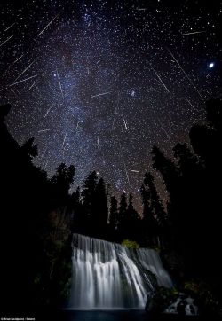 just&ndash;space:  Meteorite Shower Over McCloud Falls, California  js
