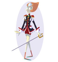 megzilla87:  I was freaking out at the Utena References in Steven Universe the other day, and had to doodle Pearl in the full outfit.  