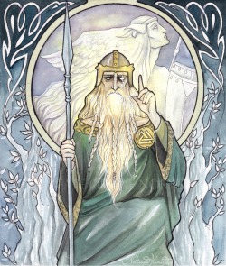 hedendom:  Fate Of The Norns: GulveigArtwork from the card game based on old Norse lore featuring Odin, Thor, promotional art, Njordr, Gulveig, Laufey, Thrym, Nanna, Freya &amp; Baldr. All beautifully illustrated by natasailincic Kickstarter here
