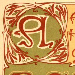 michaelmoonsbookshop:  Art Nouveau Lettres - fine lithographed alphabet fonts Lettres et Enseignes Dourdan: Librairie H.Vial, successeur de Ch. Juliot c.1900   Because A