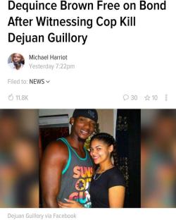 black-to-the-bones:    According to ABC News, 21-year-old Dequince Brown was released on ๛,000 bond after spending four days in the Evangeline Parish Jail for first-degree attempted murder of a law-enforcement officer. Brown was the girlfriend of Dejuan