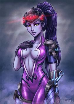 iahfy: first attempt at widowmaker! I wasn’t completely satisfied with it halfway so I used the opportunity for rendering practice ;w;  alt version available @ patreon | art blog 
