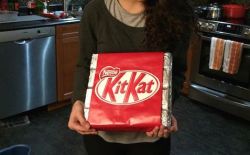 a dudes gf loves kit kat bars so much he made a giant kit kat bar for her bday.  so much win