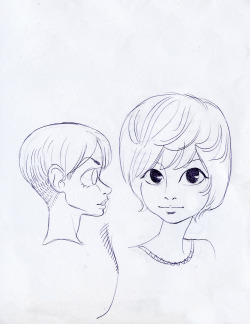 epicaistar:  First drawings were done as example for possible hairdo for me(right girl is a caricature from a hairstyle magazine). The grumpy looking dude a politician in germany. The hairy creature, the tree house and the busty girls(that attacked me)are