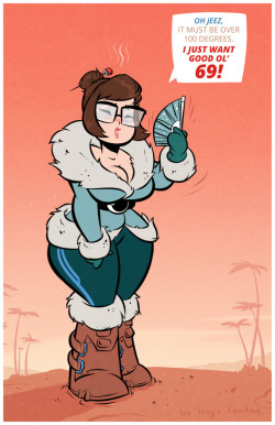 Mei Overwatch - Wishing For 69 -  Cartoony PinUp + Society6 PRINT  Can someone help Mei and take her where she can get what she wants? :)Get your PRINT HERE - and fight the heat :P&mdash;&mdash;&mdash;-Commission info&mdash;&mdash;&mdash;&ndash;Patreon