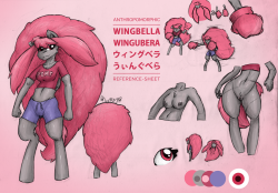 ask-wbm:  Anthro Wingbella Ref-Sheet By popular demand to see my OC as anthros. Wingbella is the first one. The others will follow as I come up with better designs. Wingbella is a very strong mare you see. She always used to be a little stronger than