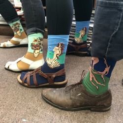 toufeq:  Me and a friend got our art teachers these cool socks for leaving presents!!