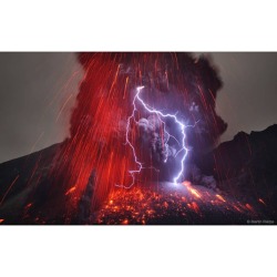 Sakurajima Volcano with Lightning Image Credit &amp; Copyright: Martin Rietze (Alien Landscapes on Planet Earth)  Explanation: Why does a volcanic eruption sometimes create lightning? Pictured above, the Sakurajima volcano in southern Japan was caught