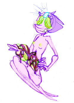 decadent-candy:  some gore Pearl. Her guts are nacre and her “blood” is sand water mix…because pearls.