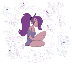hernyart:Got a bit distracted by the end of my stream. Ended up drawing a bunch of Luanns, couple of Marinas’ and one cute Pivot