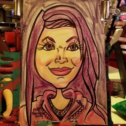 Doing caricatures at the Buffy sing-along at Cuisine en Locale/ONCE in Somerville.  Thanks Purple Lady  ============= Commissions are open! 😃 ============= Caricatures are a fun addition to any party!  ============= . . . . . . .  #art #caricatures