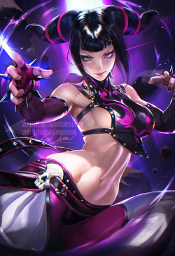sakimichan:   Finally got around to painting the Awesome Juri ! love love love her design, sexy +badass. This is the normal version :)semi-nude PSD+high res,steps,vidprocess etc&gt;https://www.patreon.com/posts/juri-term-41-6843930  