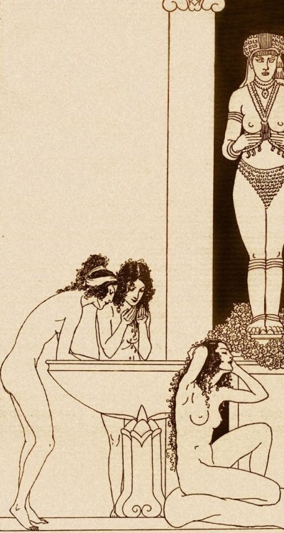 the-evil-clergyman:  The Priestesses of Astarte, from Pierre Louÿs’ The Songs of Bilitis by Willy Pogany (1926)