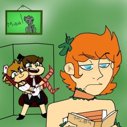 dominosdoodles:  I…. Was doodling one day.Backstory:Tom went to visit his mom for a while, and there was a costume party that weekend.Matt, Edd, and Tord planned to all go.Matt was ready relatively quickly.Tord and Edd were taking longer because, as