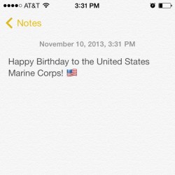 catlover390:  Happy Birthday to the United States #MarineCorps! #thefewtheproud #marines #usmc  Once a marine always a marine. Semper Fidelis brothers past present and future. Miss my boys back in &frac34;