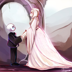 renrink:  SORIEL WEDDING ;A;  they were meant to be in a garden, but suddenly they were on a mountain… it works out. Bonus: Keep reading 