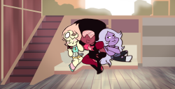 headcannonsandtheories:  look at this cute commission I got done from doyouhaveaflag  look at these Gem cuties! I cannot get over this level of adorable-ness Pearl is such a cute nerd! my heart cant even take these 3! 