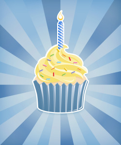 jack-aka-randomboobguy:  RBG’s Place for Random Crap turned 1 today! Aw yeah I got a Clipart cupcake!  This is my Tumblr birthday as well, congrats man!