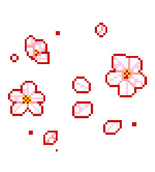 flowers pixel gif WiffleGif