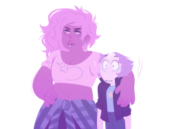 ananxiousraccoon:  *chanting* mistery girl and pearl,, sitting in a tree k-i-s-s-i-n- g,,, 