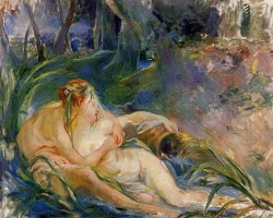 fleurdulys:  Two Nymphs Embracing - Berthe Morisot 1892 