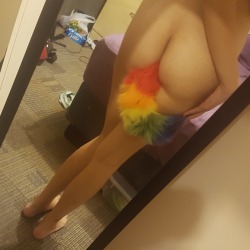 missybratt: I got this new tail plug a while ago. It’s so freaking cute. I wanted to do a pride shoot with it but just didn’t have the time.  Xx Missy