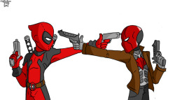 Deadpool Vs Red Hood“Who are you?”“I’m you, but funnier.”