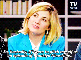isagrimorie:  expelliarmus: Jodie’s dream guest-starring role on Brooklyn Nine-Nine  jodie youre so fucking valid write 200k of self insert fanfiction you deserve it (via @zagreuses-toast​) AND DAN GOOR SAW THIS Jodie Whittaker for season 8 guest