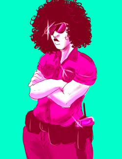 Police Garnet for anon!Nobody gives her crap over her non regulation hair for good reason