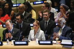 3giraffes-3africa:  Emma Watson Delivers Game-Changing Speech on Feminism for the U.N.  By: Joanna Robinson || Published: September 21, 2014  Earlier this summer, fresh from college graduation, Emma Watson, was named a U.N. Women Goodwill Ambassador.