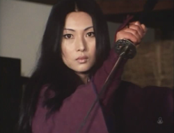 fuckyeahmeikokaji:  Screencap of Meiko Kaji (梶芽衣子) in episode 102 of  Edo Dragnet (大江戸捜査網).Submitted by our friend Dominique!