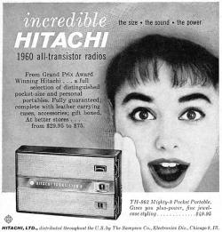 gameraboy:  1960 Hitachi “all-transistor” radios 