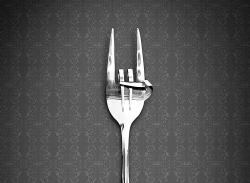 cursed-we-are:  Die fork metal!   HA!