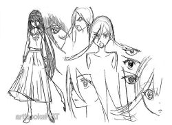 artbooksnat:  Kill la Kill (キルラキル) concept art of Ryuko Matoi illustrated by character designer Sushio (すしお) in The Art of KLK Vol.1. Surprising to see at one point Ryuko looked more like Satsuki! 