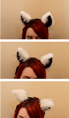 kittensplaypenshop:  Testing out some fox ears on a nekomimi headset kweenie sent us :3 We don’t  have  time to add them to the site -yet!  Hopefully within a month or so :) This should work with our other ears too!                    