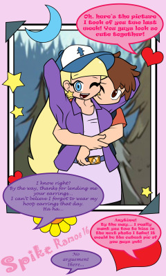 spikeramos:  Here’s a request from http://codyhobgood27.deviantart.com/ of a Dipper X Pacifica pic!I hope you like it! I apologize for the wait…   &lt;3 &lt;3 &lt;3