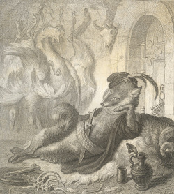 kirgiakos:  Wilhelm von Kaulbach illustration for Goethe’s ”Reynard the Fox” (ca.1840s) .50Watts. 
