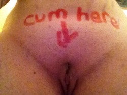beenanawfulgoodgrrl:  Begging for attention.  &hellip; and attention you will get &hellip; &ldquo;Cum Here&rdquo;