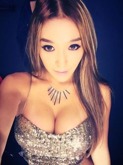 Amazing body of Rebecca Chen hot Asian tits.