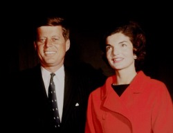 the-kennedy-family:  Senator Kennedy and his wife, Jackie, after announcing officially that he would seek the 1960 Democratic Presidential nomination.
