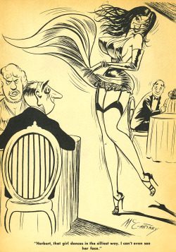 burleskateer:  Burlesk cartoon by:  Bill Ward..        aka. “McCartney”   Scanned from the pages of the June ‘57 issue of ‘Backstage Follies’; a 50’s-era Men’s Humor Digest..  