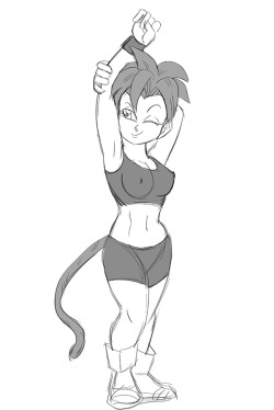   Like to make a art request of my DBZ Xenoverse Saiyan OC Galinko&hellip; sheâ€™s a bit shorterâ€¦ Around the same height as Krillin C:Â She got a thing for both Trunks and Vegeta so I love to see her with either one of them or if possible both.