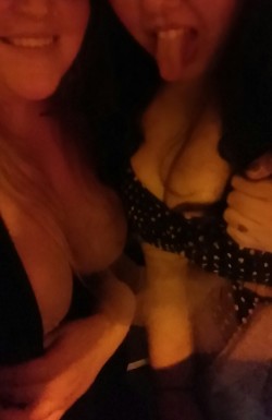 alice-is-wet:  Wellllllll….my roommate Wendy and I had a tequila fueled night out on the town this Halloween.Apparently, among other shenanigans, we bared some cleavage, she sucked and bit on me and then we just said fuck it and pulled my entire breast