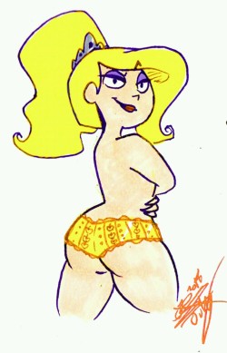 cdb2k3:  Dat CHAOS!! ————— Commission Artwork done by: RiddleMeRoxy/roxynsfw Concept and idea: me ——————— The title says it all!! Eris from the Grim Adventures of Billy and Mandy flaunting those chaotic hips in golden lingerie!!