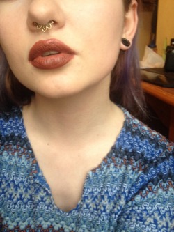 f0xbaby:  medusa-at-her-finest:  f0xbaby:  My new septum jewellery is so cute  Where unearth did you get such a cute septum ring from? :‘3 xxx  Etsyyyy :) I think the shop was called spectrum designs