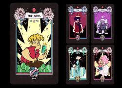 ravennowithtea:  *・°☆- Future Vision Gem Tarot -☆°・**Future Vision Gem Tarot* is a fan-made, 78-card tarot deck with Major and Minor Arcana. The card backs are designed with optional inverted play in mind too. :D  (The above image includes